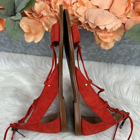 Madewell Size 6.5 Bridget Tassel Lace Up Leather Gladiator Sandals - Picture 7 of 10